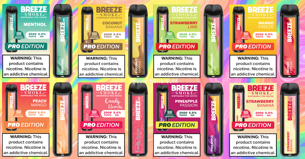 Breeze Vape Flavors for 2024 at Fusion Vape Shop